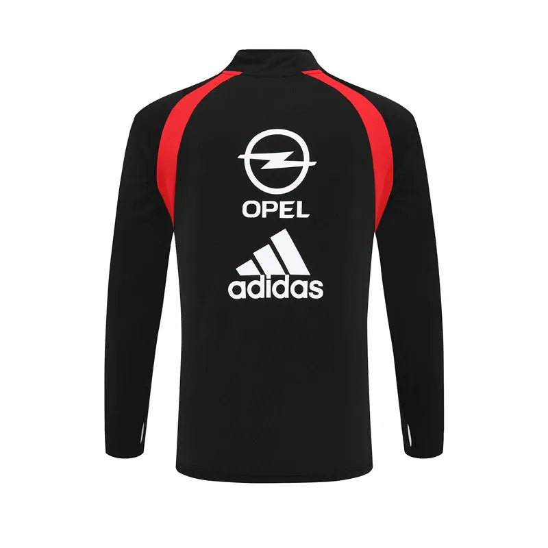 03-04 AC Milan Black Retro Training Suit - Top Only