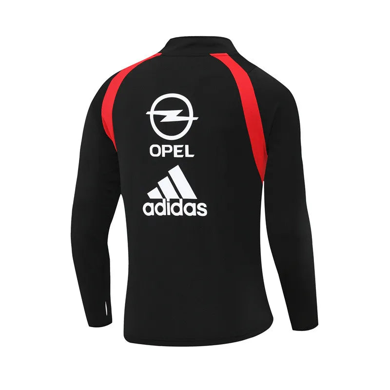 03-04 AC Milan Black Retro Training Suit - Top Only