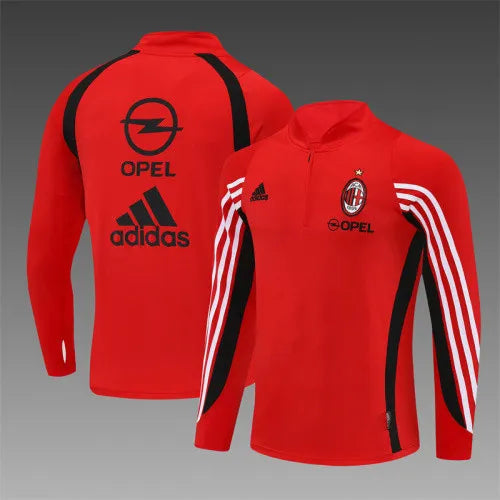 03-04 AC Milan Red Retro Training Suit - Top Only