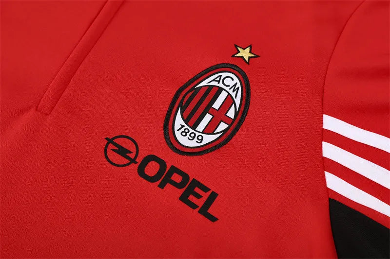 03-04 AC Milan Red Retro Training Suit - Top Only