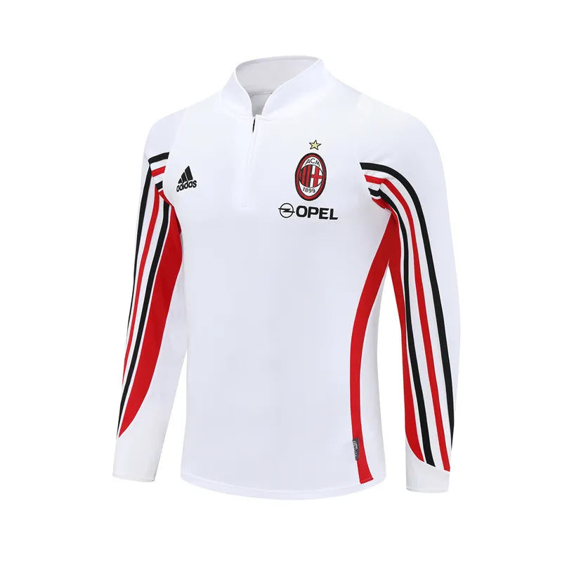 03-04 AC Milan White Retro Training Suit - Top Only