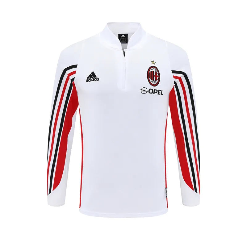 03-04 AC Milan White Retro Training Suit - Top Only