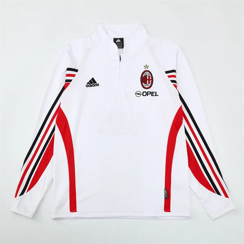 03-04 AC Milan White Retro Training Suit - Top Only