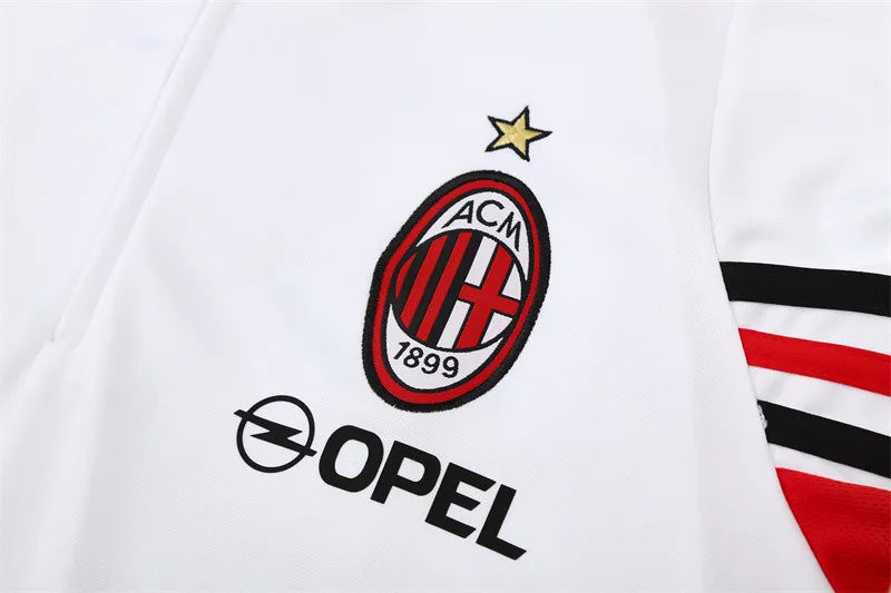 03-04 AC Milan White Retro Training Suit - Top Only