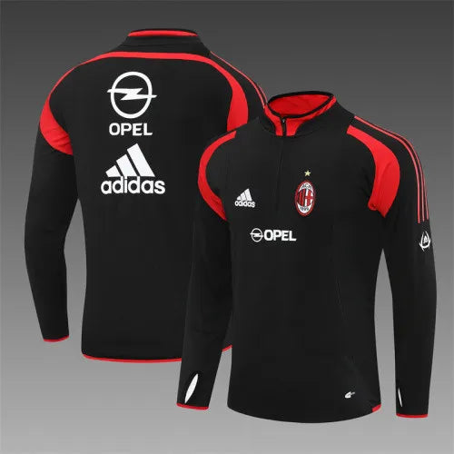 04-05 AC Milan Black Retro Training Suit - Top Only