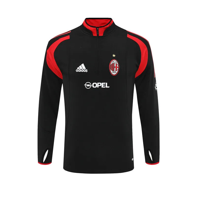 04-05 AC Milan Black Retro Training Suit - Top Only