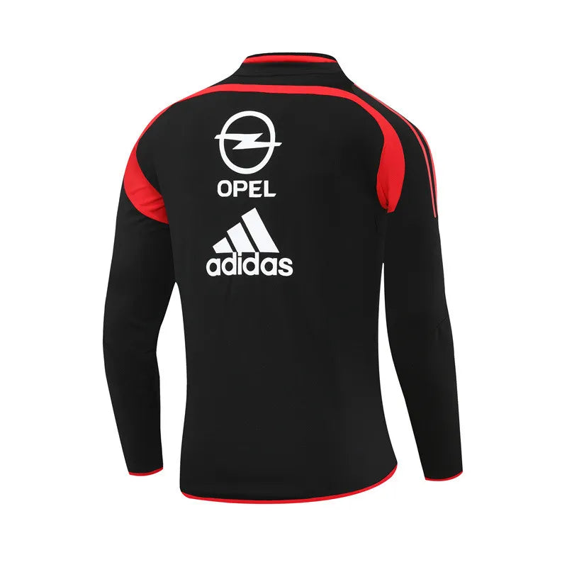 04-05 AC Milan Black Retro Training Suit - Top Only