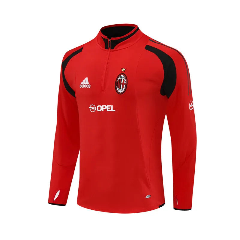 04-05 AC Milan Red Retro Training Suit - Top Only