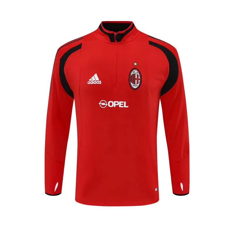 04-05 AC Milan Red Retro Training Suit - Top Only