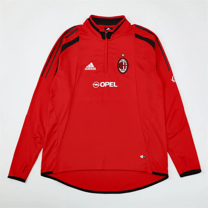 04-05 AC Milan Red Retro Training Suit - Top Only
