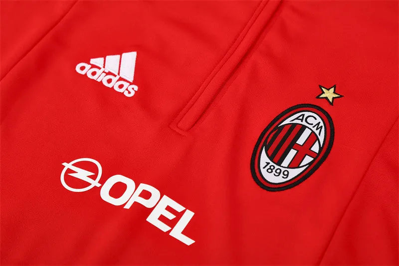 04-05 AC Milan Red Retro Training Suit - Top Only