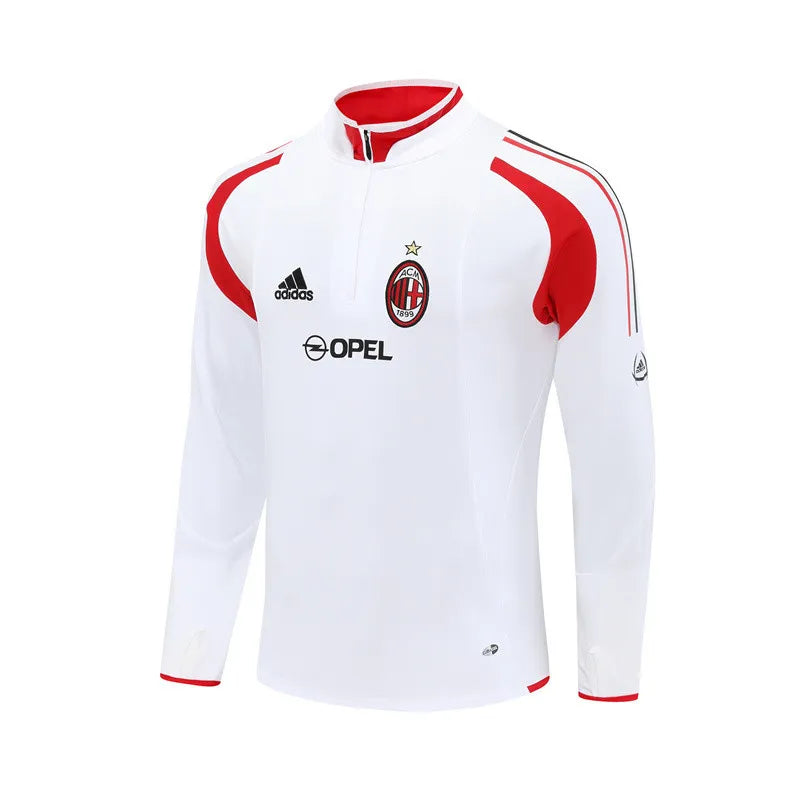 04-05 AC Milan White Retro Training Suit - Top Only