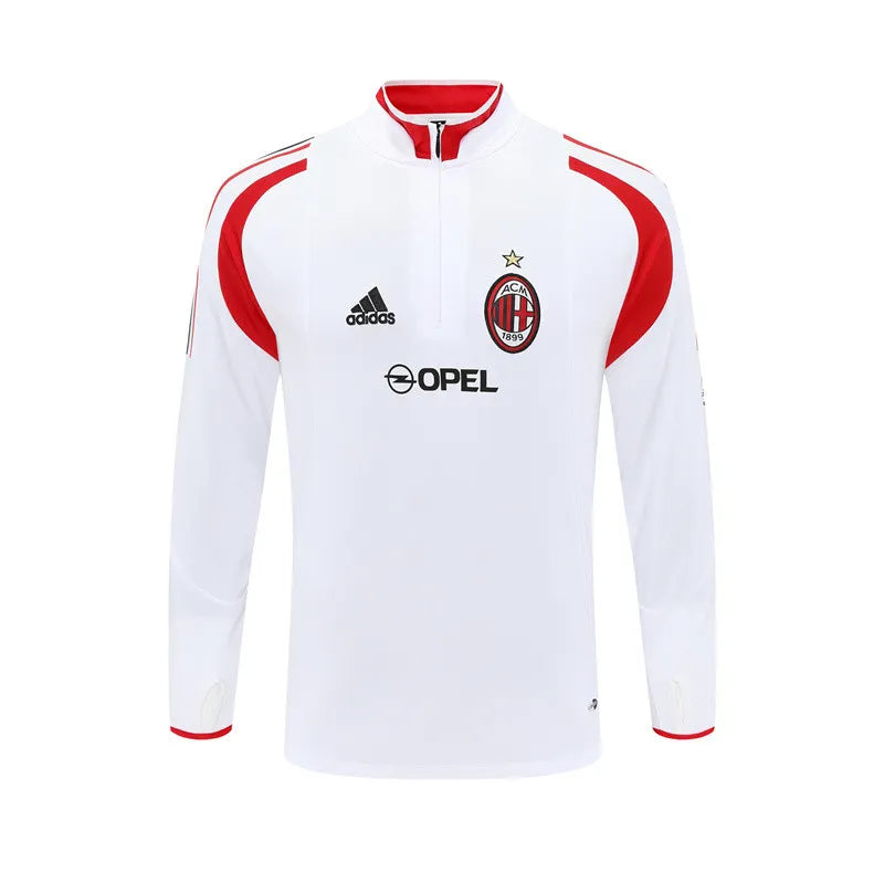 04-05 AC Milan White Retro Training Suit - Top Only