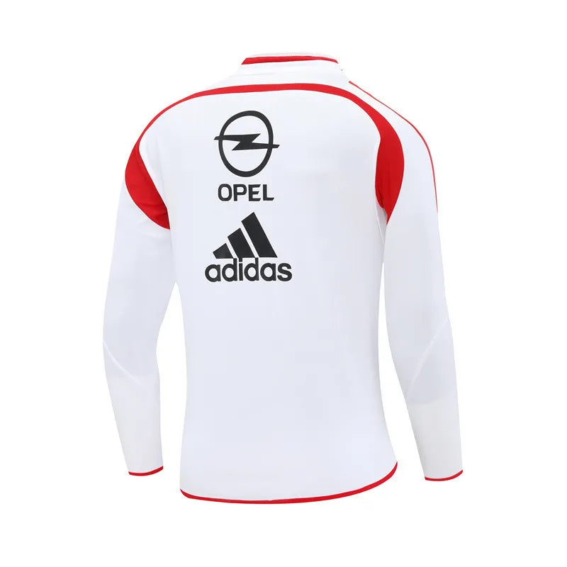 04-05 AC Milan White Retro Training Suit - Top Only