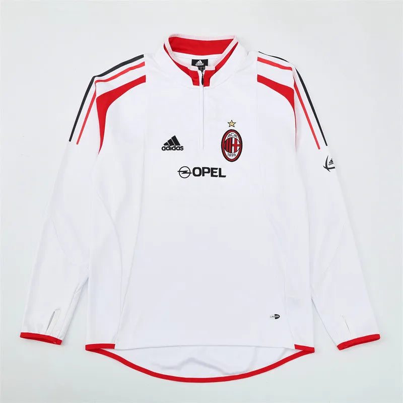 04-05 AC Milan White Retro Training Suit - Top Only