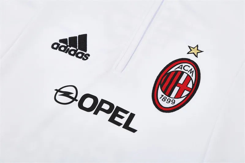 04-05 AC Milan White Retro Training Suit - Top Only