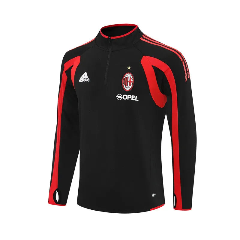 05-06 AC Milan Black Retro Training Suit - Top Only
