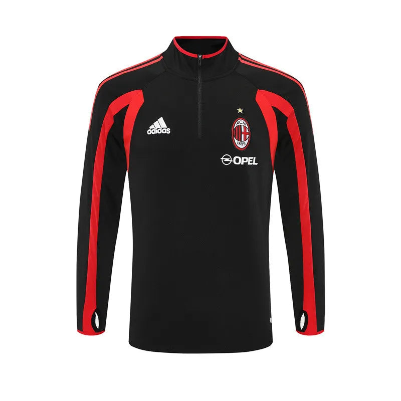 05-06 AC Milan Black Retro Training Suit - Top Only