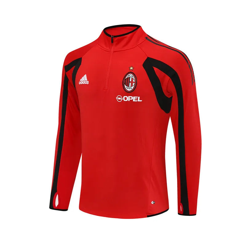 05-06 AC Milan Red Retro Training Suit - Top Only