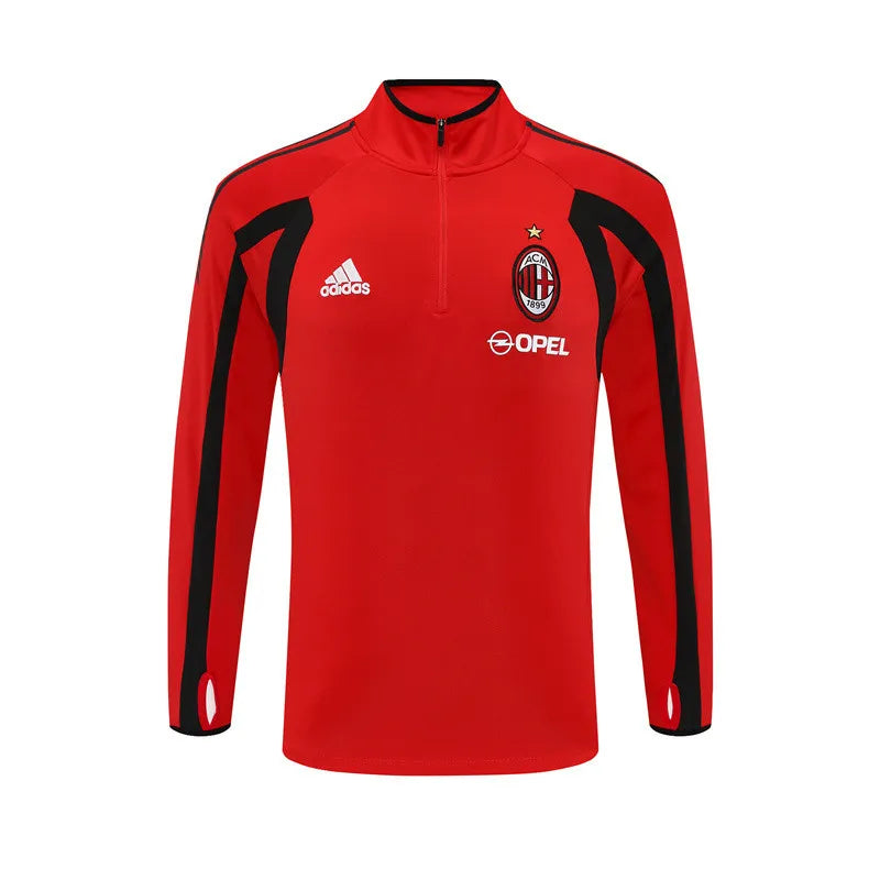05-06 AC Milan Red Retro Training Suit - Top Only