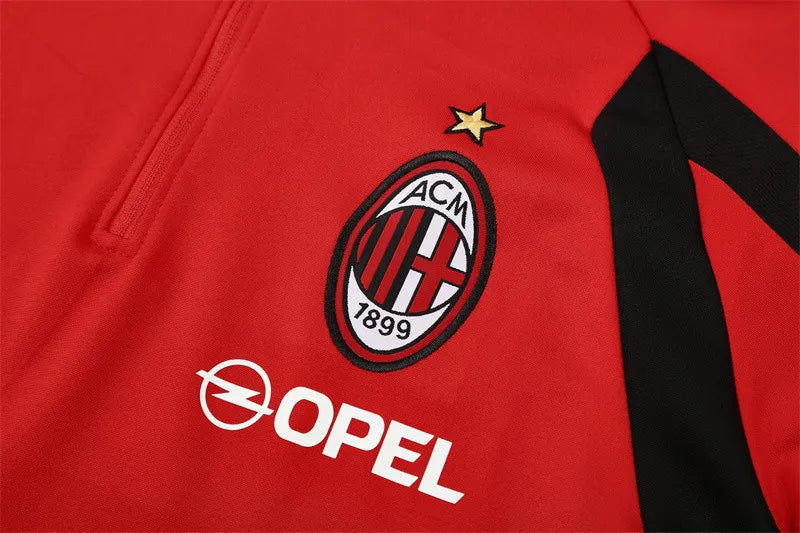 05-06 AC Milan Red Retro Training Suit - Top Only