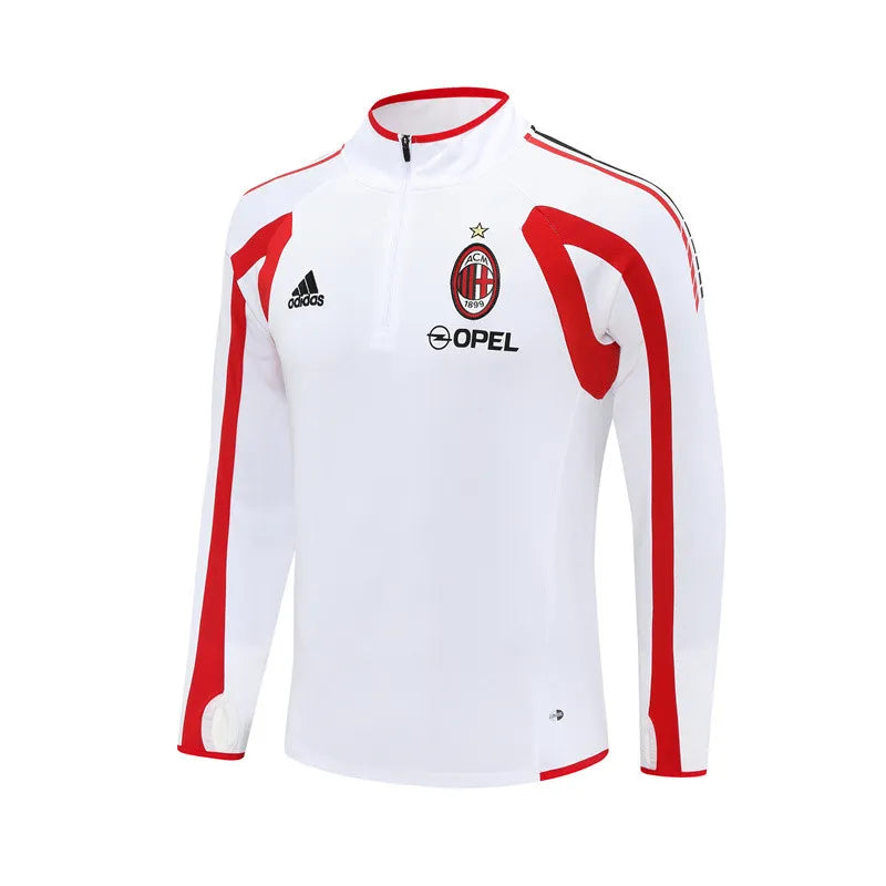 05-06 AC Milan White Retro Training Suit - Top Only