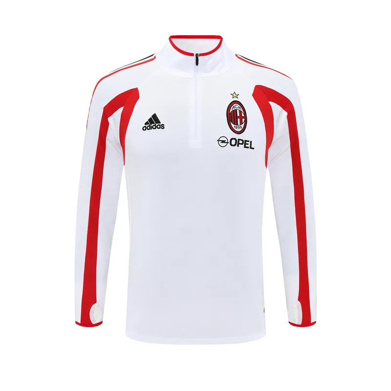 05-06 AC Milan White Retro Training Suit - Top Only