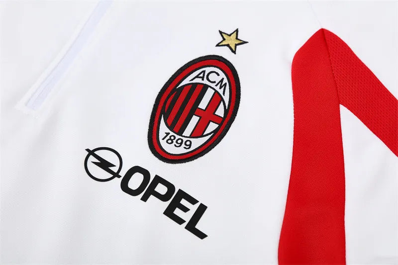 05-06 AC Milan White Retro Training Suit - Top Only