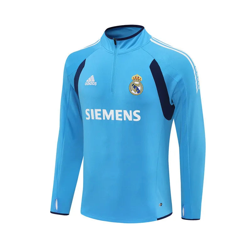 05-06 Real Madrid Blue Retro Training Suit - Top Only
