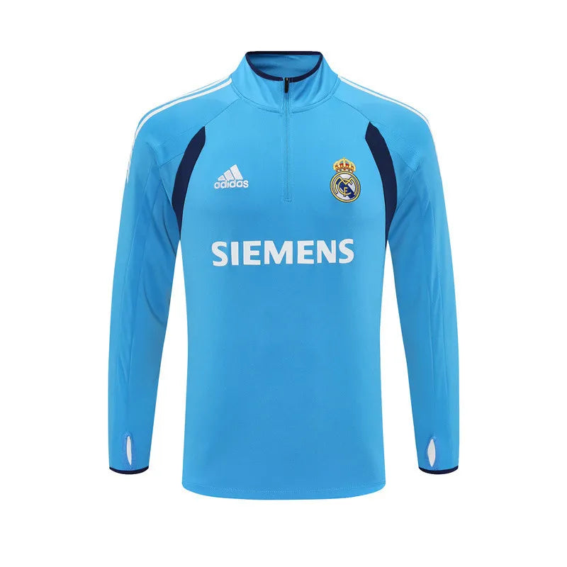 05-06 Real Madrid Blue Retro Training Suit - Top Only