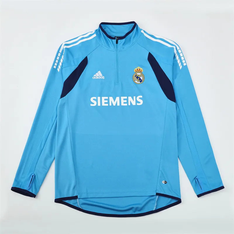 05-06 Real Madrid Blue Retro Training Suit - Top Only