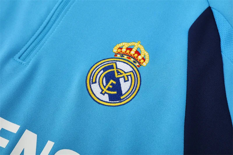 05-06 Real Madrid Blue Retro Training Suit - Top Only