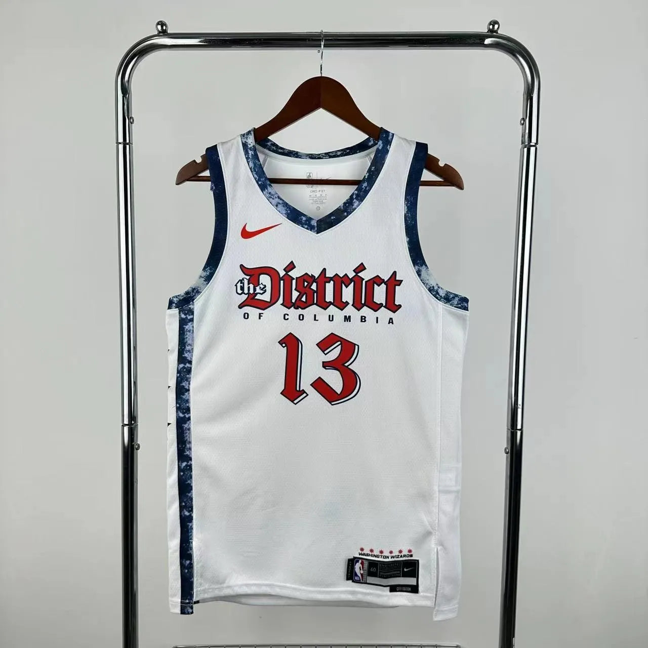 Poole#13 Washington Wizards 2025 NBA White Kit