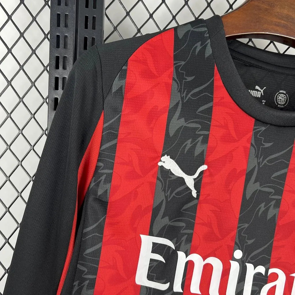 AC Milan Home Long Sleeve Fans Kit 25-26