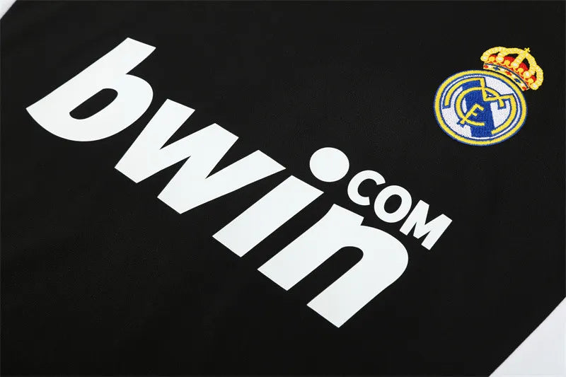 08-09 Real Madrid Black Retro Training Suit - Top Only