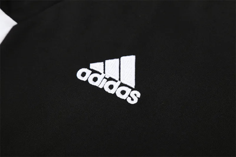 08-09 Real Madrid Black Retro Training Suit - Top Only