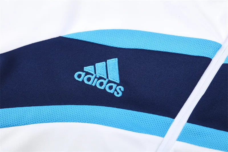 09-10 Real Madrid White Retro Training Suit - Top Only