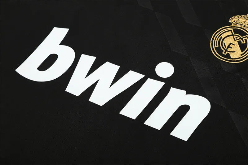 11-12 Real Madrid Black Retro Training Suit - Top Only