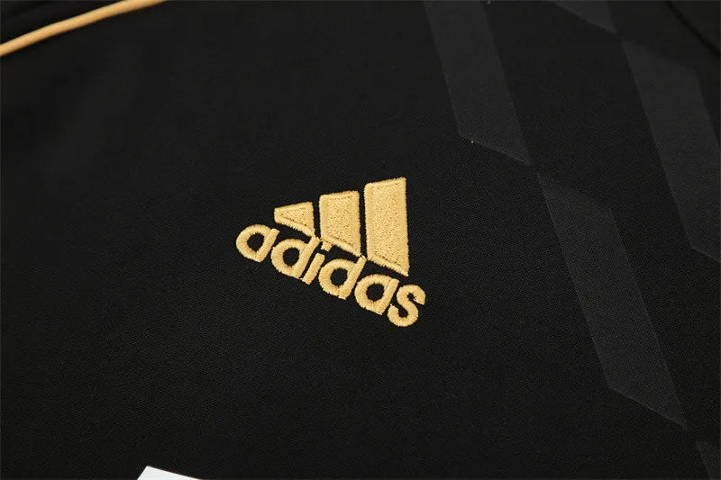 11-12 Real Madrid Black Retro Training Suit - Top Only