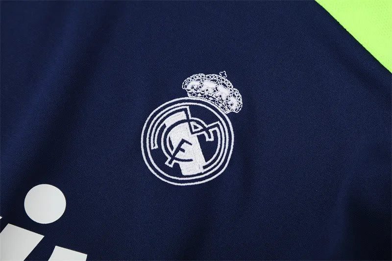 12-13 Real Madrid Blue Retro Training Suit - Top Only