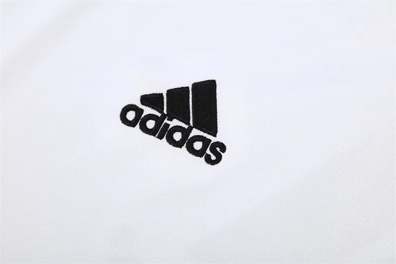 12-13 Real Madrid White Retro Training Suit - Top Only