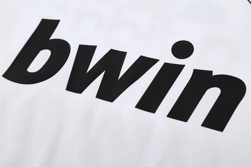 12-13 Real Madrid White Retro Training Suit - Top Only