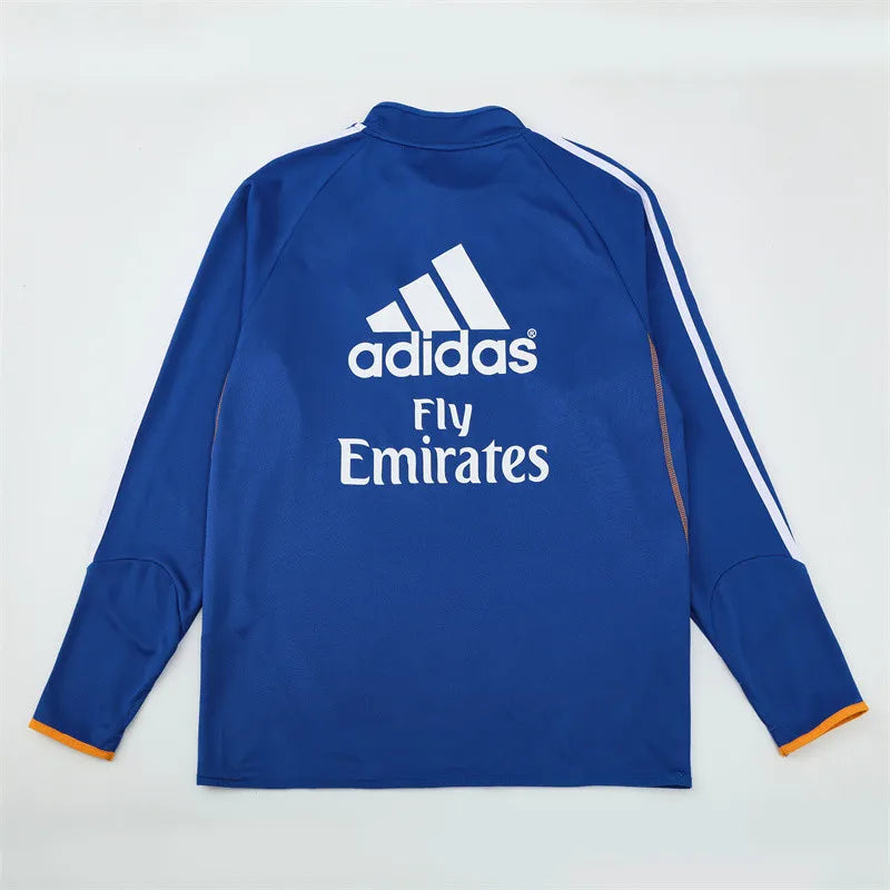 13-14 Real Madrid Blue Retro Training Suit - Top Only