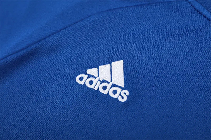 13-14 Real Madrid Blue Retro Training Suit - Top Only