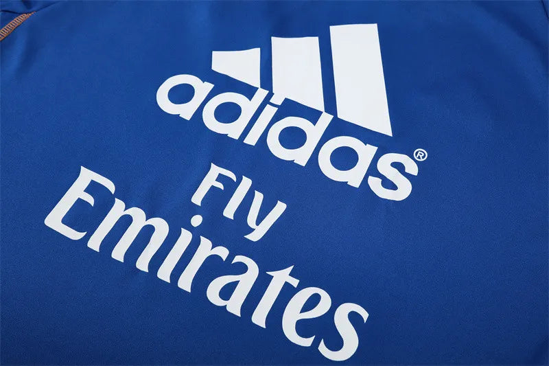 13-14 Real Madrid Blue Retro Training Suit - Top Only