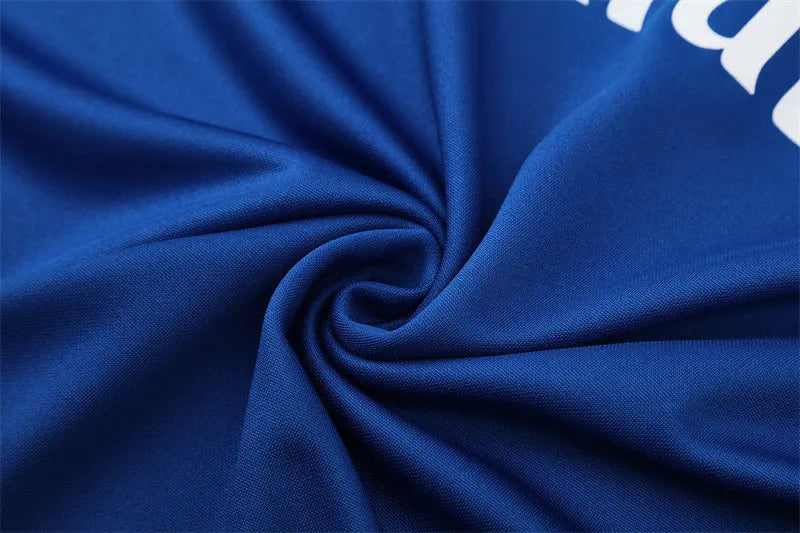 13-14 Real Madrid Blue Retro Training Suit - Top Only