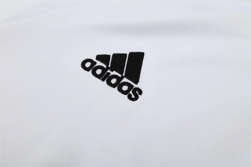 13-14 Real Madrid White Retro Training Suit - Top Only
