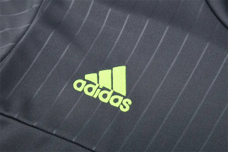 15-16 Real Madrid Grey Retro Training Suit - Top Only
