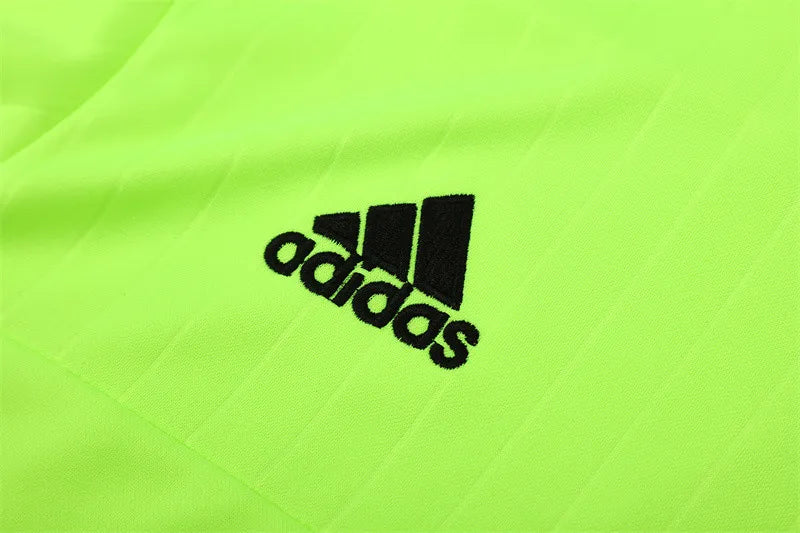 15-16 Real Madrid Neon Green Retro Training Suit - Top Only