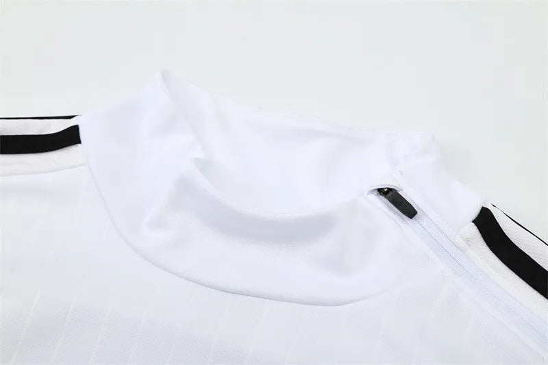 15-16 Real Madrid White Retro Training Suit - Top Only
